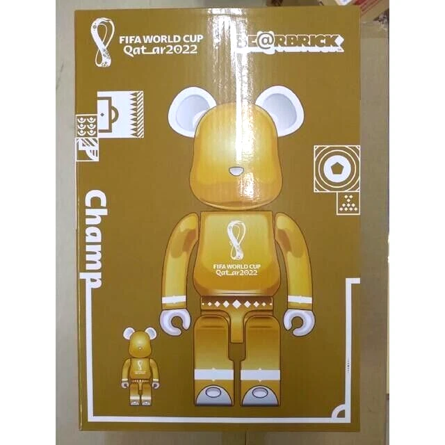 Bearbrick WORLD CUP QATAR 2022 Gold Set 100% 400% BE@RBRICK Medicom Toy