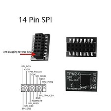 TPM2.0 Security Module SPI 14Pin LPC 14/18/20 Pin for Asrock TPM2 -SLI -S -SPI
