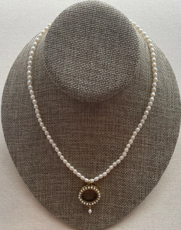 Máximo Arte Colgante Collar Imitación Pera Eternidad Colgante Tono Dorado Steampunk 16" Foto 3 de 4