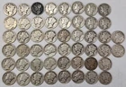 Roll of 50 Silver Mercury Dimes $5 Face Value 90% Silver Coins Mixed Dates  ELM9