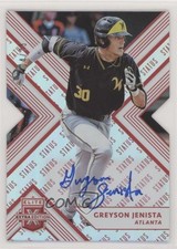 2018 Panini Elite Extra Edition Status Red Die-Cut 4/75 Greyson Jenista Auto 8k4