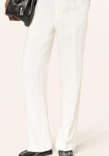 Lauren Ralph Lauren Andover Trouser Wide-Leg Pants Womens 14 Cream High Rise Zip