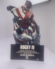 Vintage Rocky IV Standee Cardboard Store Display Counter Stand Pop Up 1986