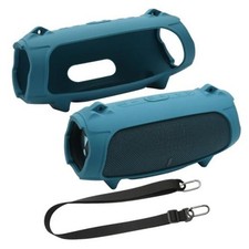 Silicone Case Cover for JBL Charge 5 Portable Speaker, Travel Carrying Blue