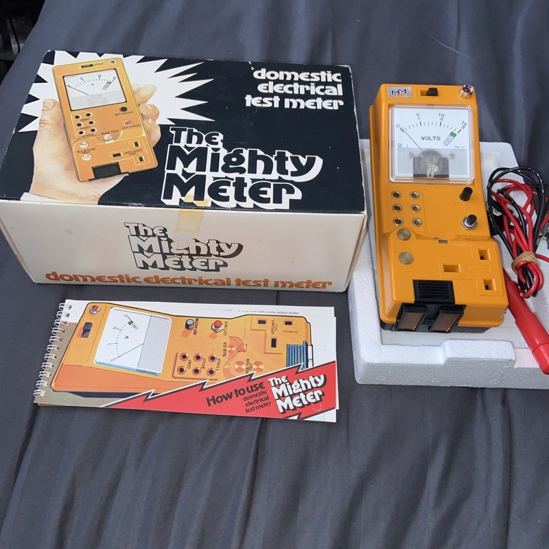The Mighty Meter Vintage Multimeter Domestic Electric Test Instrument, Boxed