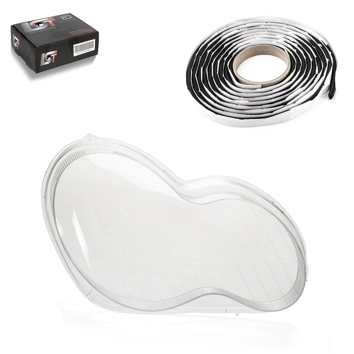 Headlight Glass Right Xenon Halogen For Mercedes C-Class W203 S203 2004-2007