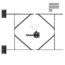 Anti Sag Gate Corner Brace Bracket with Latch Lock, 13.31 in, Black