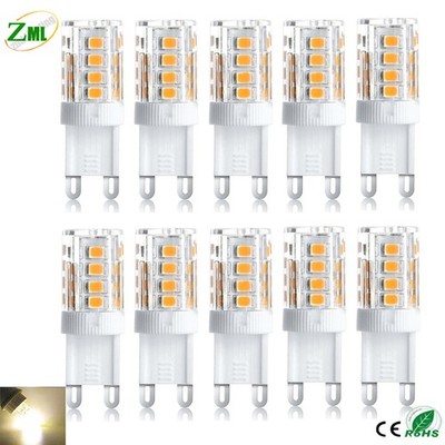 10x G9 LED Birne 5W 2835 SMD führte Energiesparlampen Warmweiß 230V Super Bright