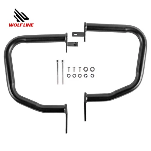 WOLFLINE Crash Bars Engine Case Guard For Honda H'ness CB GB 350 S RS 2023-2024