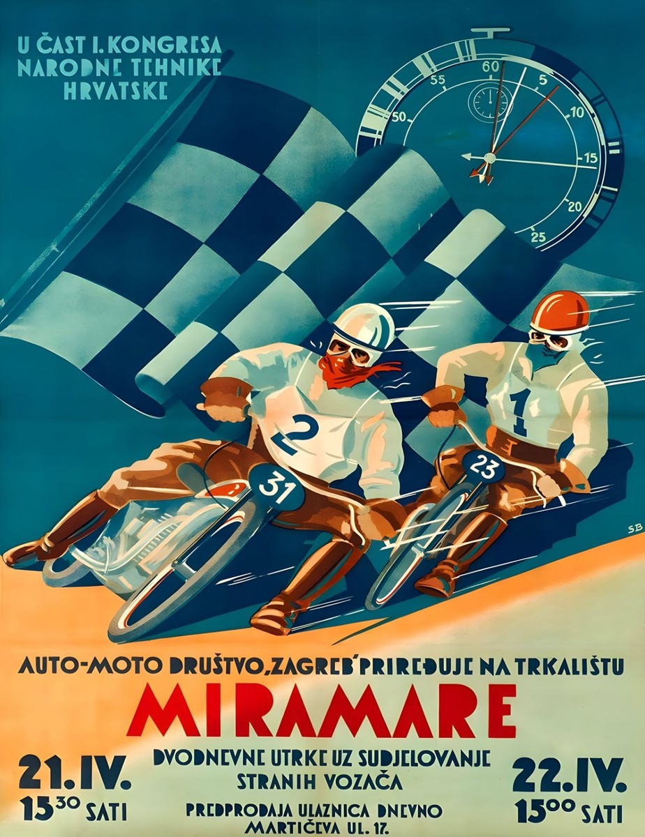 17526.Wall Decor Poster.Interior Art.Miramare Motorcycle Racing