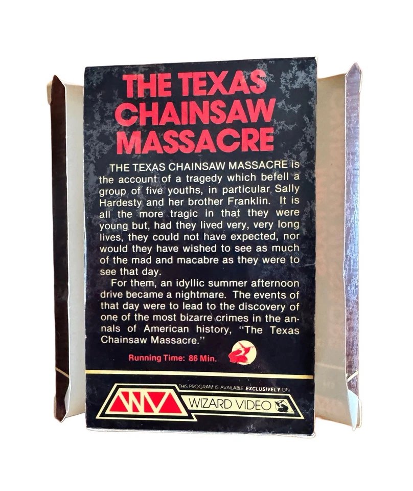 Texas Chainsaw Massacre Wizard Video Betamax 1982 Beta Tape RARE! Horror Grail  - Image 4 of 4