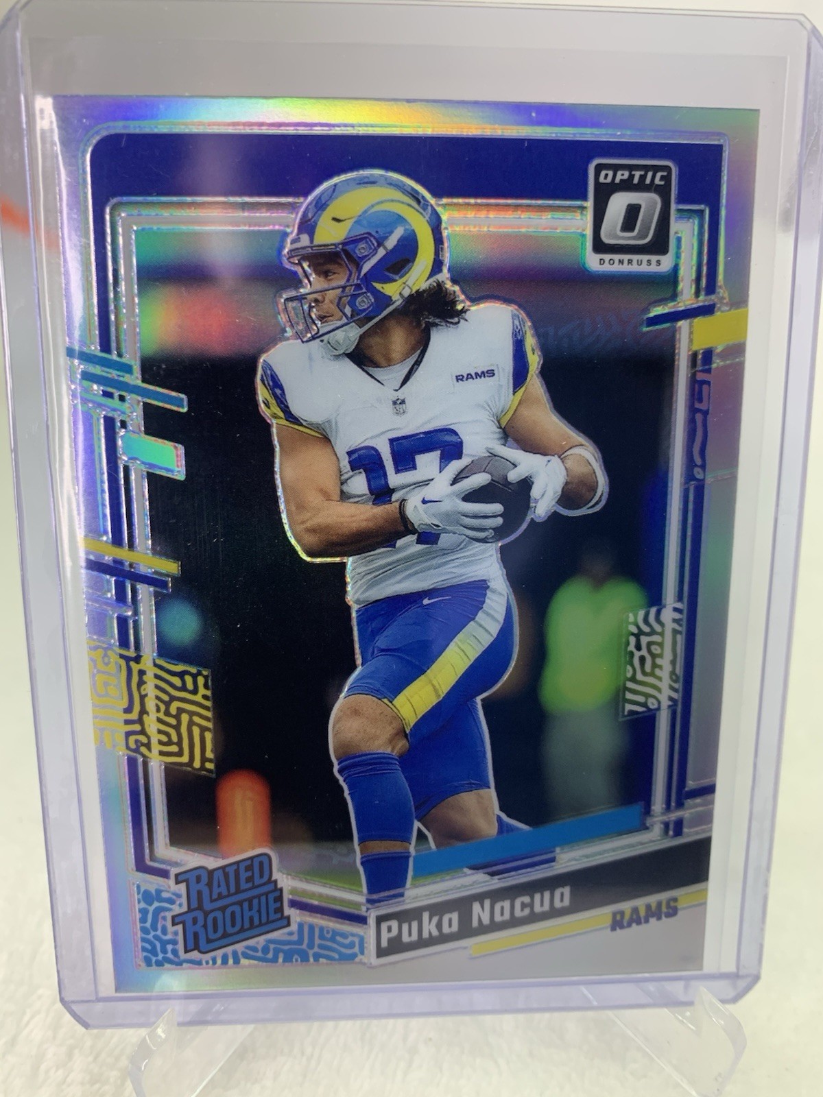 2023 Donruss Optic PUKA NACUA Rated Rookie Silver Holo Prizm RC #238 LA Rams
