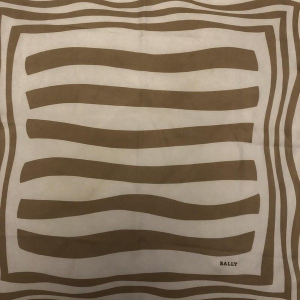 Women Bally Scarf Brown Silk One size