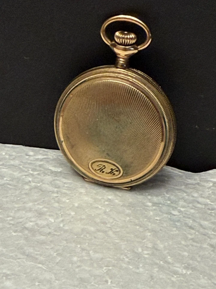 Reloj Bolsillo Omega 1907 Lleno de Oro No Funciona 47 Foto 2 de 4