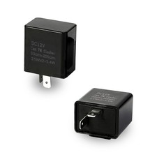 Sodcay Pack-2 LED Flasher Relay, 12V Speed Adjustable Hazard 2 PCS, Black