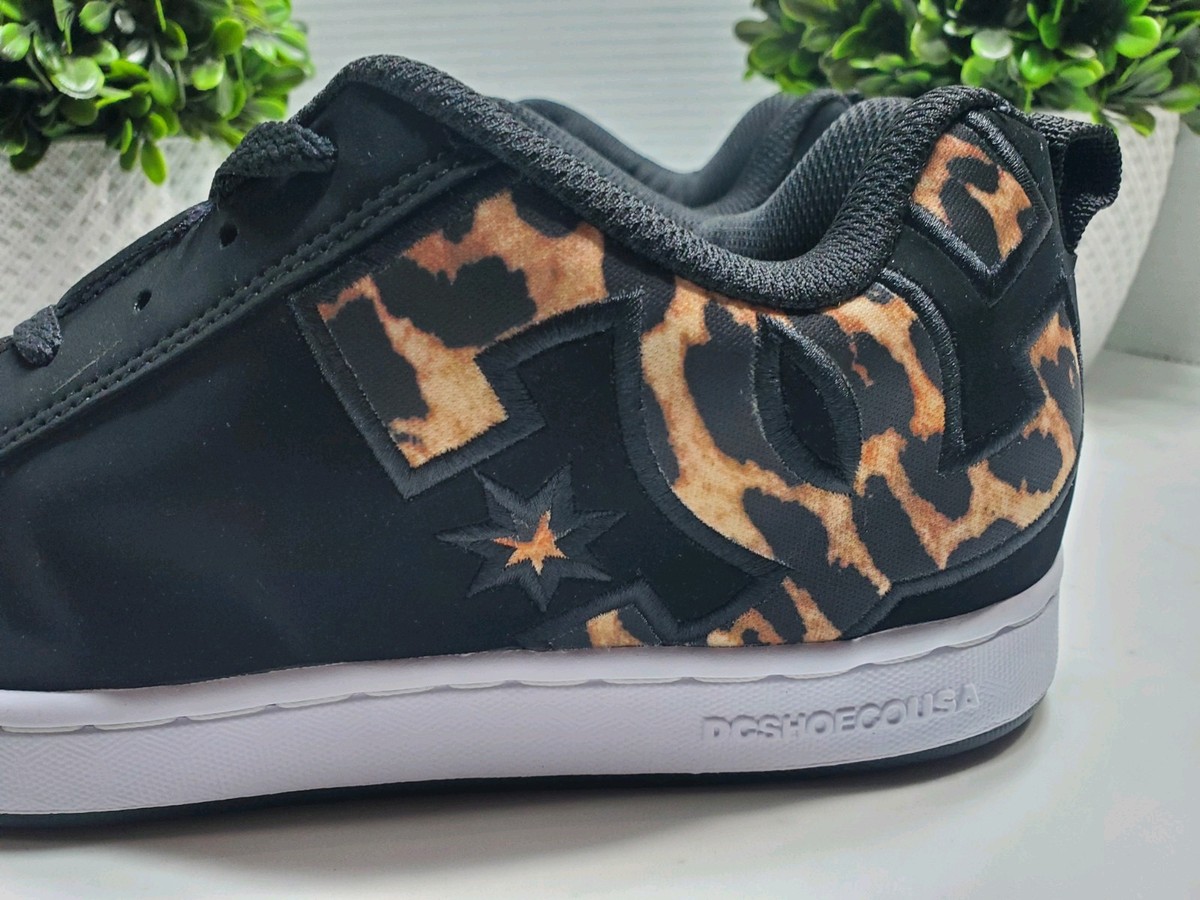 靴 y2k sk8 DC Shoes chunky black shoes DC Shoes Court Graffik Black Leopard Skate Shoes Chunky Y2K