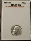 1955-D Roosevelt 10¢ Dime.  Uncirculated.