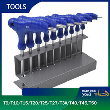 10x Torx Schraubendreher Satz T-Griff Profil Schraubenzieher Schl&uuml;ssel mit Loch