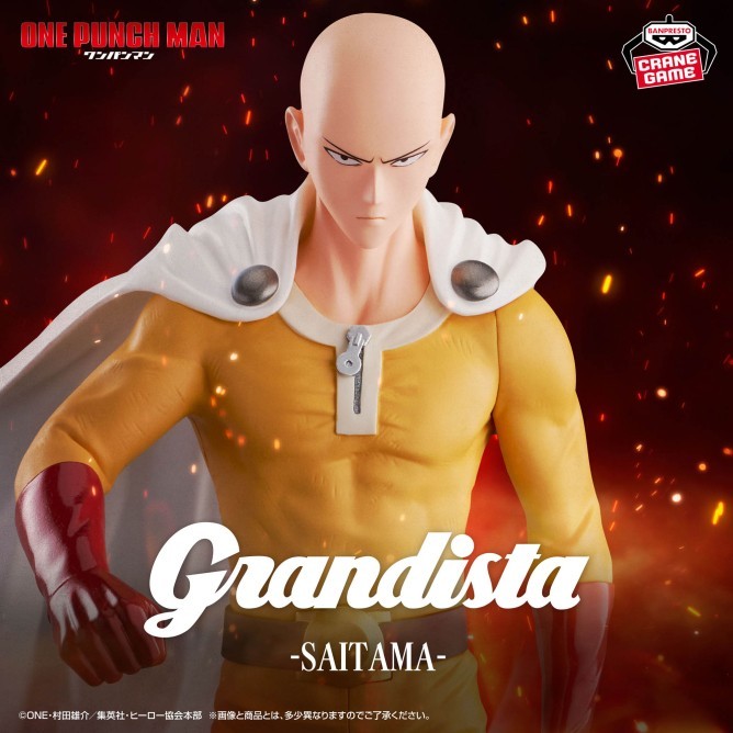 Figurine Saitama Grandista Banpresto en PVC de 24 cm pour collectionneurs de One Punch Man