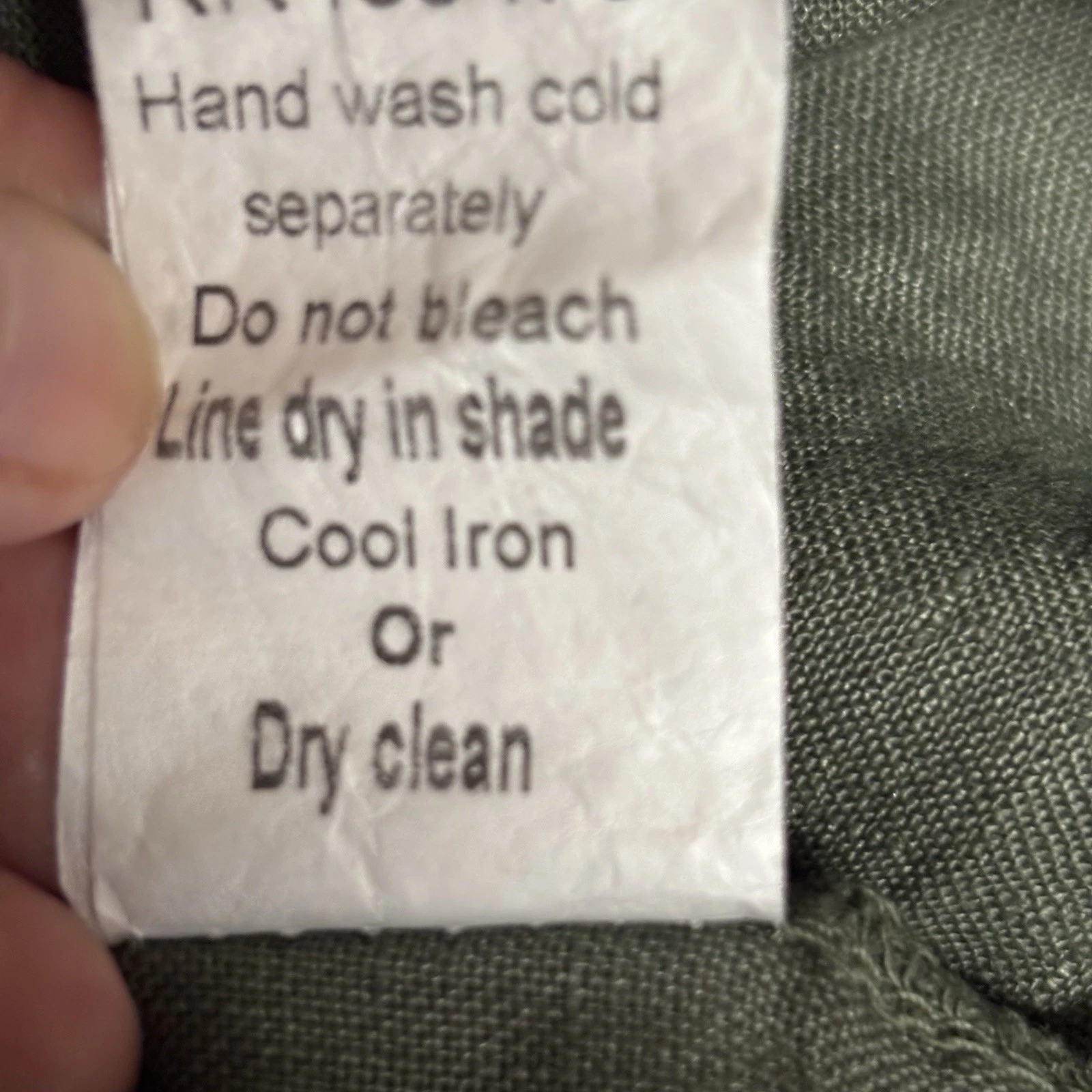 VALENTINO Abito Valentina Naldi Medio 100% Lino Verde Contadino Manica a Sbuffo Made In Italy