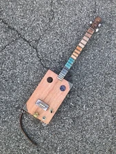 Christmas Gift Idea: Cigar Box Guitar Art 23" Scale Hand Painted Fretboard