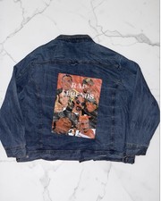 Angelo Litrico Jacket Men’s 4XL Blue Denim Rare Rap Legends Sherpa lined Coat