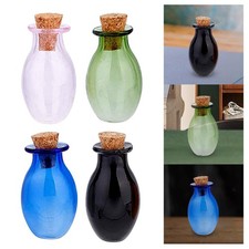 Petits flacons petits bocaux en verre, Mini bouteilles transparentes, vides,