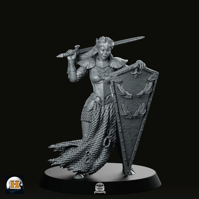 Shina Miniatur Schwert Schild Kriegerin Champion