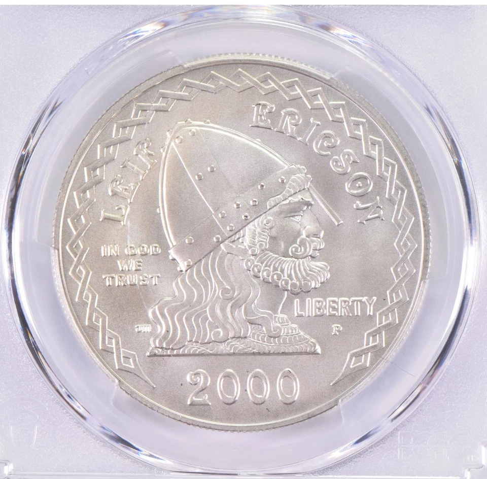MS70 2000-P Leif Ericson Commemorative Silver Dollar PCGS *4480 - Image 3 of 4