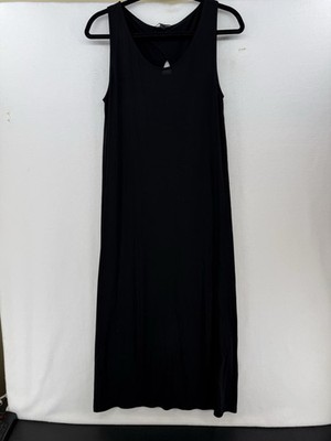 COS Black Matte Jersey Column Tank Maxi Dress Size Sm 90s Vibe Minimalist CBK