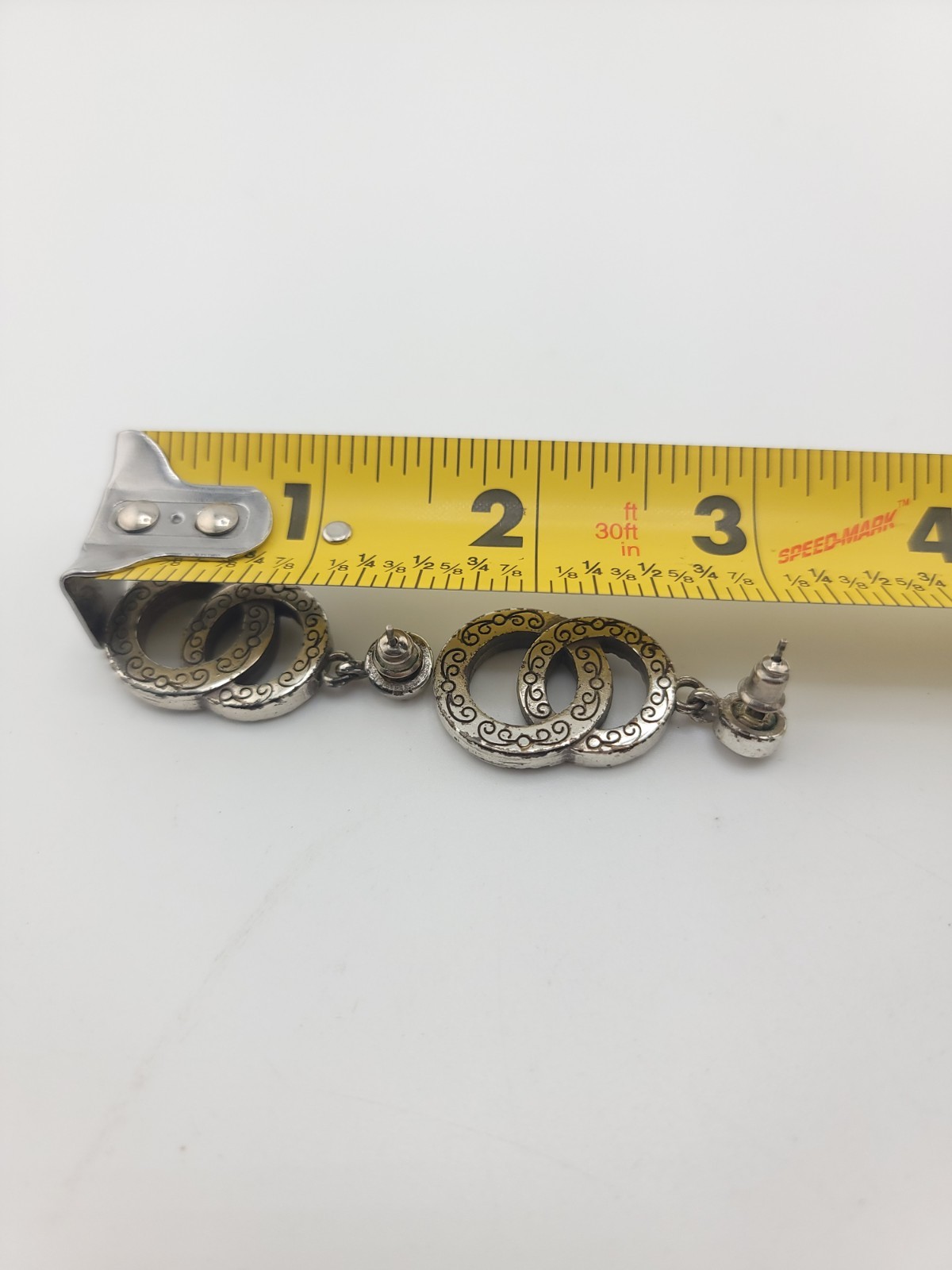 Brighton Signed Silver Tone Interlocking Circle D… - image 3