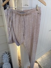 Vintage Guess Europe M beige zipper legs lounge pants free, same-day shipping