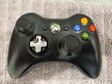 Genuine OEM Black Microsoft Xbox 360 Wireless Controller Tested Works