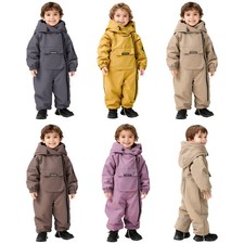 Babys Jungen Mädchen Strampler Lässig Schneeanzug Mit Kapuze Jumpsuit Winter