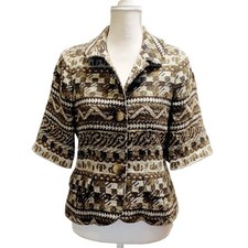 DONCASTER Brown Button Front Blazer Jacket Suit - Size 8