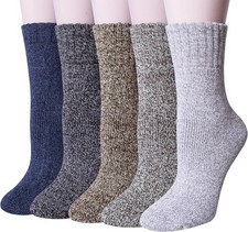 Wool Socks for Women Warm Winter Socks Knit Crew Calf Hiking Boot Sock Stocki...