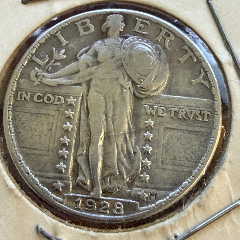 1928 P Standing Liberty Quarter 25 Cent US 90% Silver
