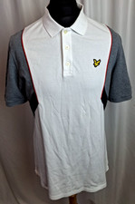 Lyle & Scott Retro Relaxed Fit Polo Shirt Smart Casual Designer Large A3579