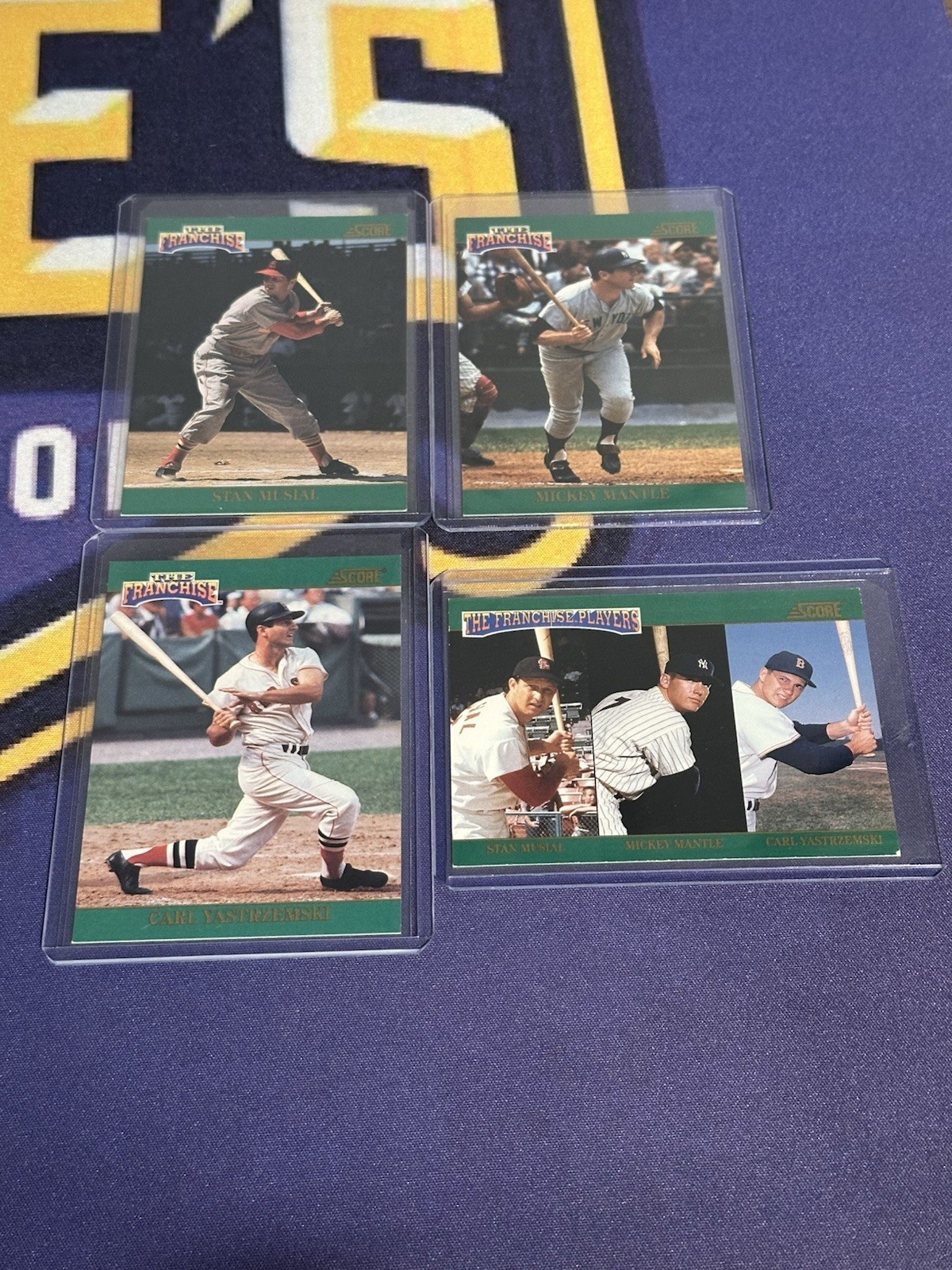 1992 Score The Franchise Set Of 4 - Mantle / Musial / Yastrzemski / Trio