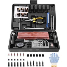 Kit Riparazione Pneumatici Auto e Moto 102 Pezzi Attrezzi per Riparazione Gomme - Miniatura 1