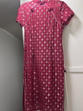 Red lace cheongsam Women's Traditional Chinese Dress