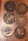 Indian Cents 1895X2,1906,1880X2,1903, Get (6) Actual Penny’s  C333