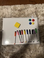 Dry Erase White Board 16Inx12In Large Magnetic Desktop Whiteboard with Stand 10