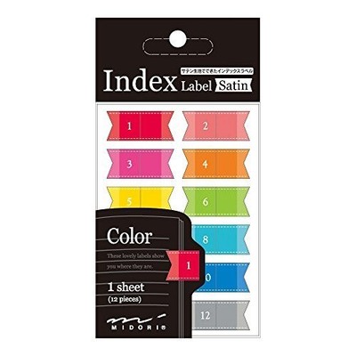 DESIGNPHIL MIDORI Index Label Satin Color Pattern 83493006 Summary Set [3 pieces
