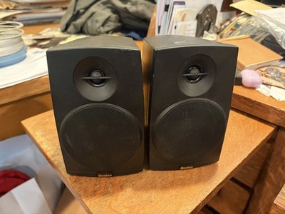 Pair Boston Micro80x II Acoustics Satellite Bookshelf Speakers in Black