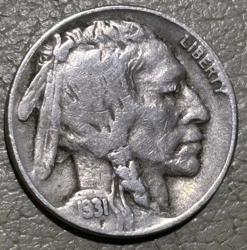 1931s Buffalo Nickel, nice Original FINE Condition Full date, 1/2+ horn