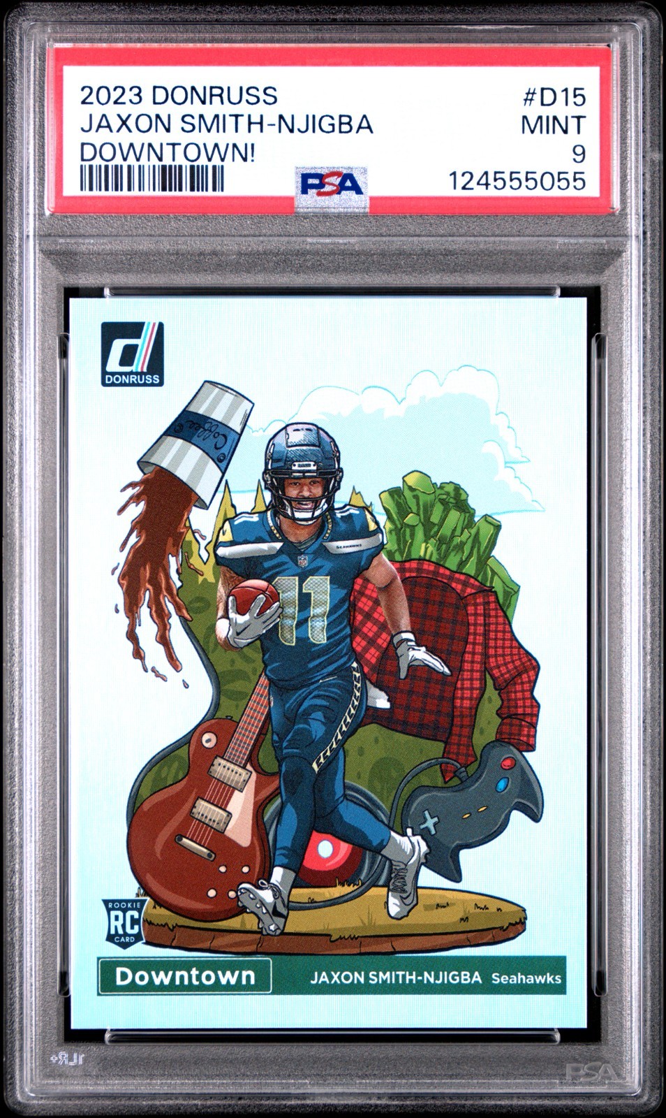 2023 Panini Donruss - Downtown! Jaxon Smith-Njigba #D-15 (RC) PSA 9