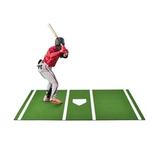 Baseball Batting Mat, 10x3.8/12x6ft Softball Hitting Mat, Batters Box Turf Ma...