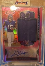 2024 Panini Cert - Freshman Fabric Mirror Signatures Dallas Turner Pink /299 RC)