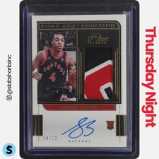 2021 PANINI ONE AND ONE #RJ-SBN SCOTTIE BARNES ROOKIE JERSEY AUTO GOLD RC /10